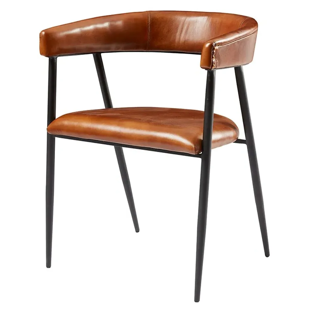 Mahnomen Genuine Leather Armchair - Tawny image