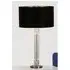Maia Table Lamp with Black Shade - Silver
