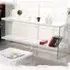Maik Display Stand with Glass Frame - White, High Gloss