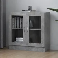 Maili Display Cabinet with 2 Doors - Concrete Effect