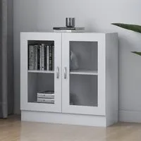 Maili Display Cabinet with 2 Doors - White, Engineered Wood