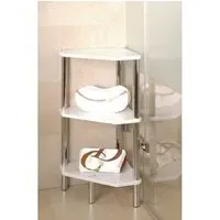Maine 3 Tier Corner Display Unit - White
