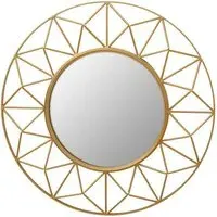 Mainz 3D Wall Mirror - Gold, Metal