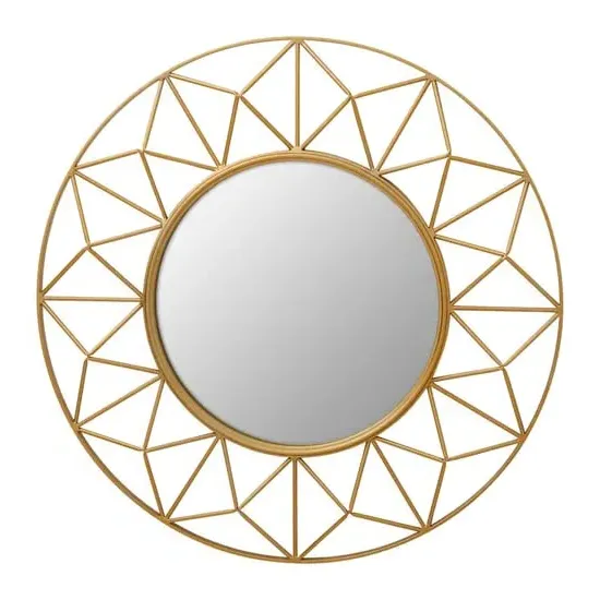 Mainz 3D Wall Mirror - Gold, Metal