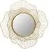 Mainz Flower Design Wall Mirror - Gold, Metal