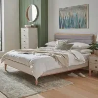 Mainz King Size Bed - Taupe, Wood