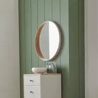 Mainz Round Mirror - Natural, Wood