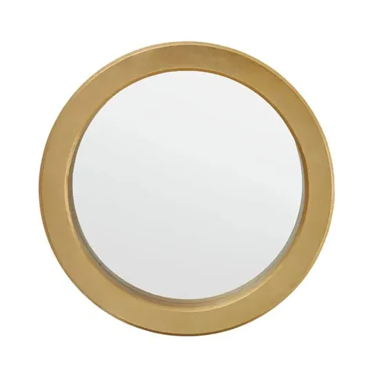 Mainz Round Wall Mirror - Gold, Metal