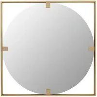 Mainz Square Wall Mirror - Gold, Metal