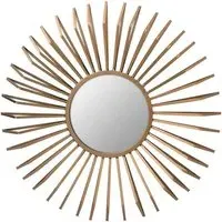 Mainz Sunburst Wall Mirror - Gold, Metal