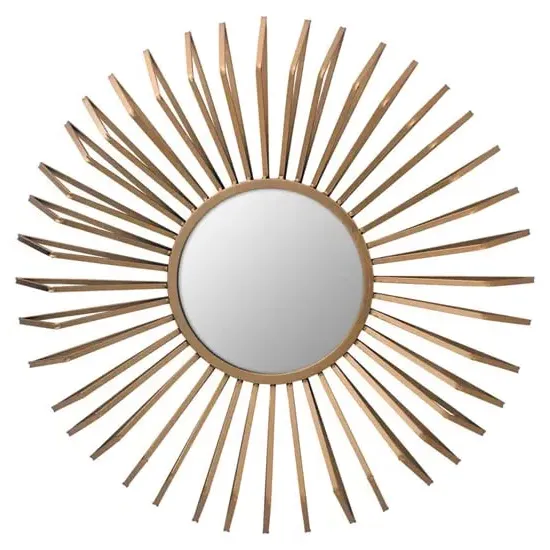 Mainz Sunburst Wall Mirror - Gold, Metal