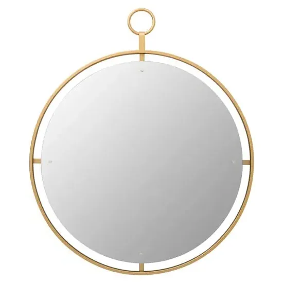 Mainz Wall Mirror with Ring - Gold, Metal