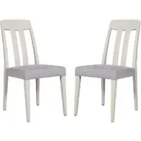 Mainz Wooden Dining Chairs with Fabric Seat - Taupe
