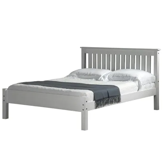 Maire Double Bed Frame Low Foot End - White, Pine product