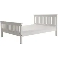 Maire High Foot End Single Bed Frame - White, Pine alternate view