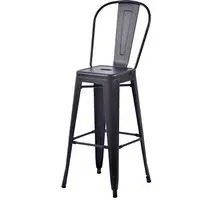 Maire Retro High Bar Chair - Gun Metal Grey, Metal alternate view