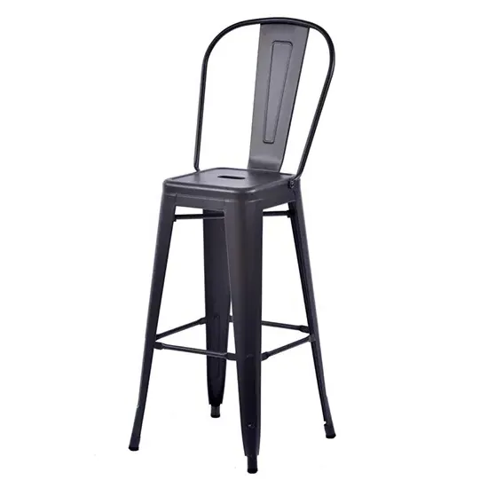 Maire Retro High Bar Chair - Gun Metal Grey, Metal product