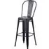 Maire Retro Metal High Bar Chair - Gun Metal Grey