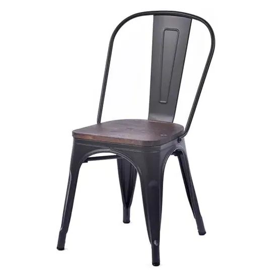 Maire Retro Metal Side Chair - Black image