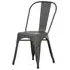 Maire Retro Metal Side Chair - Gun Metal Grey