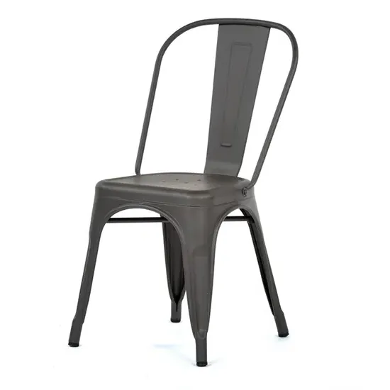 Maire Retro Side Chair - Gun Metal Grey, Metal product