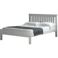 Maire Single Bed Frame - White, Pine