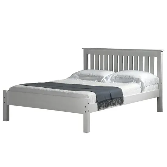 Maire Single Bed Frame - White, Pine