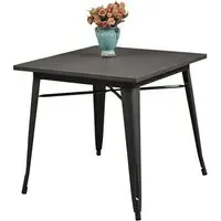 Maire Square Dining Table - Gun Metal Grey, Steel