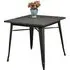 Maire Square Dining Table - Gun Metal Grey, Steel