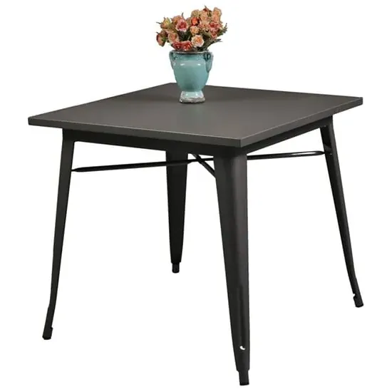 Maire Square Dining Table - Gun Metal Grey, Steel image