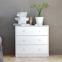Maiton 3 Drawer Chest - White, Wood
