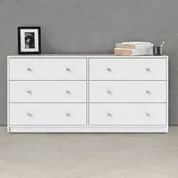 Maiton 6 Drawer Chest - White, Wood
