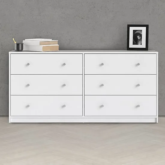Maiton 6 Drawer Chest - White, Wood