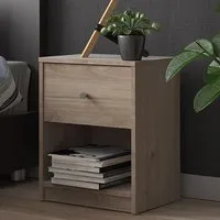 Maiton Bedside Cabinet with 1 Drawer - Oak