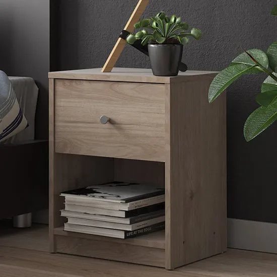 Maiton Bedside Cabinet with 1 Drawer - Oak