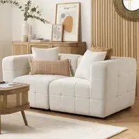 Maize 2-Seater Sofa - White, Fabric