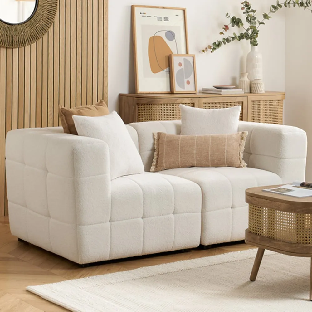 Maize 2-Seater Sofa - White, Fabric