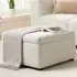 Maize Storage Ottoman - White, Fabric