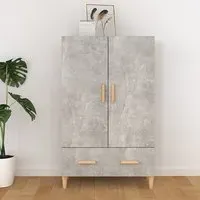 Makula Highboard with 2 Doors 1 Drawer - Concrete Effect