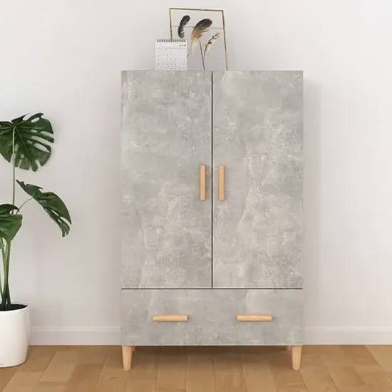 Makula Highboard with 2 Doors 1 Drawer - Concrete Effect image