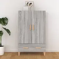 Makula Highboard with 2 Doors 1 Drawer - Grey, Sonoma Oak