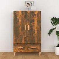 Makula Highboard with 2 Doors & 1 Drawer - Smoked Oak, Engineered Wood alternate view