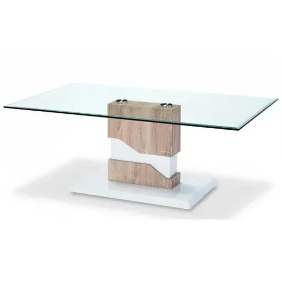 Malak Coffee Table - White, Glass image