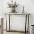 Malang Console Table - Travertine, Wood