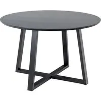 Malang Round Dining Table - Black, Wood