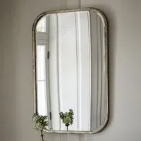 Malcolm Rectangular Wall Mirror - Distressed Champagne