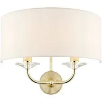 Maldon Glass Wall Light - Brass, Steel alternate view
