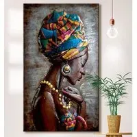 Maleika Picture Metal Wall Art - Brown