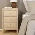 Malibu 3-Drawer Bedside Cabinet - Oak