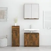 Malibu 3-Piece Bathroom Furniture Set - Smoked Oak